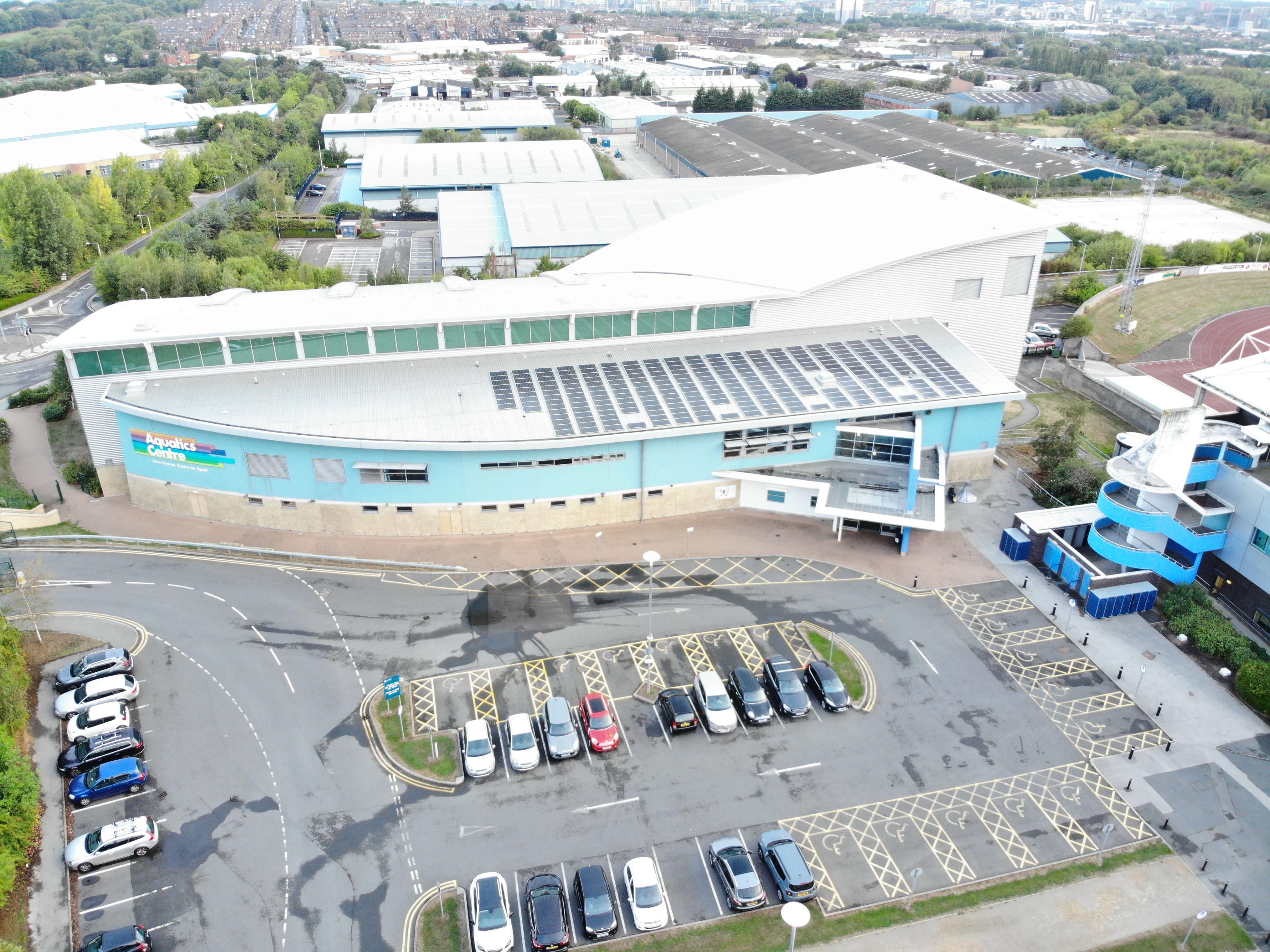 John Charles Centre for Sports Aerial photo taken with a drone in Leeds